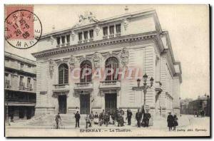 Postcard Old Theater Epernay