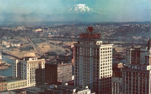 TACOMA, WA Washington   CITY BIRD'S EYE VIEW  Metro Area  1958 Chrome Postcard