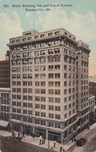 Missouri Kansas City The Rialto Building 9th and Grand Avenue 1913