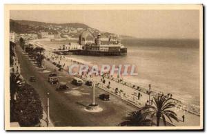 Old Postcard Cote D & # 39Azur Nice Promenade Des Anglais And Casino De La Jetee