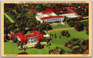 The Henry E. Huntington Library Art Gallery San Marino California CA Postcard