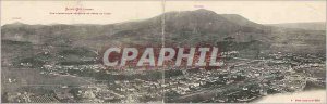 CARD DOUBLE Old Postcard Saint Die panoramic general of all the city Pyrenees