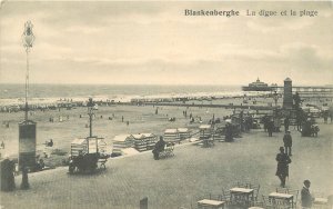 Postcard Belgium Blankenberge Beach Scene C-1910 23-10734