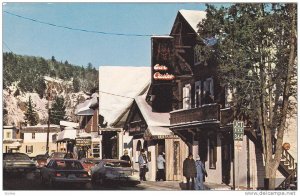 A typical scene of the main street of the village of St. Sauveur des Monts,  ...