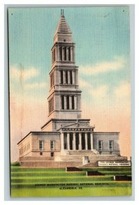 Vintage 1940's Postcard Washington Masonic National Memorial Alexandria Virginia