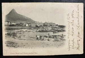 Mint Real Picture Postcard South Africa Lions Head And Three Anchor Bay