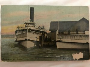 Vintage Postcard 1912 Steamer Vermont at Dock Burlington Vermont