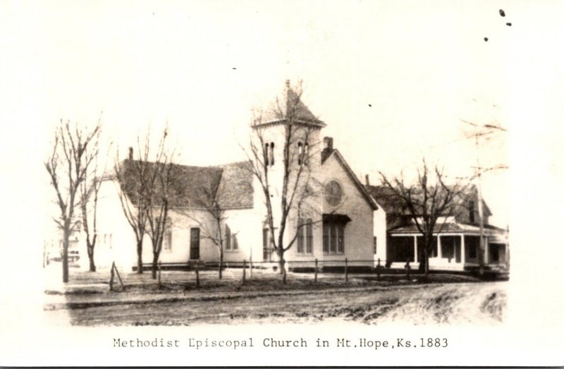 Kansas Mount Hope Methodist Episcopal Church Real Photo
