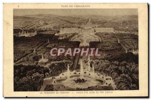 Old Postcard Park De Versailles Panorama Du Chateau