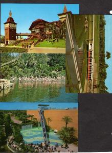 FL Lot 4 Busch Gardens Amusement Park Pk Postcards Tampa Florida Skyrail