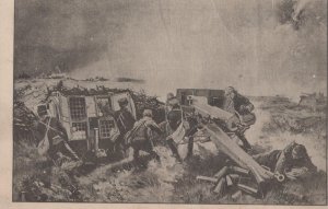 FRANCE SOLDIERS GUNS WW1 MILITARY PROPAGANDA POSTCARD (c. 1914)