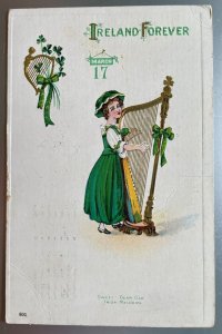 Vintage Victorian Postcard 1916 Ireland Forever - Sweet Dear Old Irish Melodies