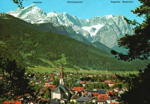 Postcard Garmisch-Partenkirchen Gegen Zugspitzgruppe Mountain View Germany