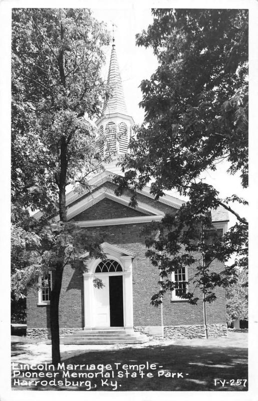 Harroddsburg Kentucky Lincoln Marriage Temple state park real photo pc Y10861