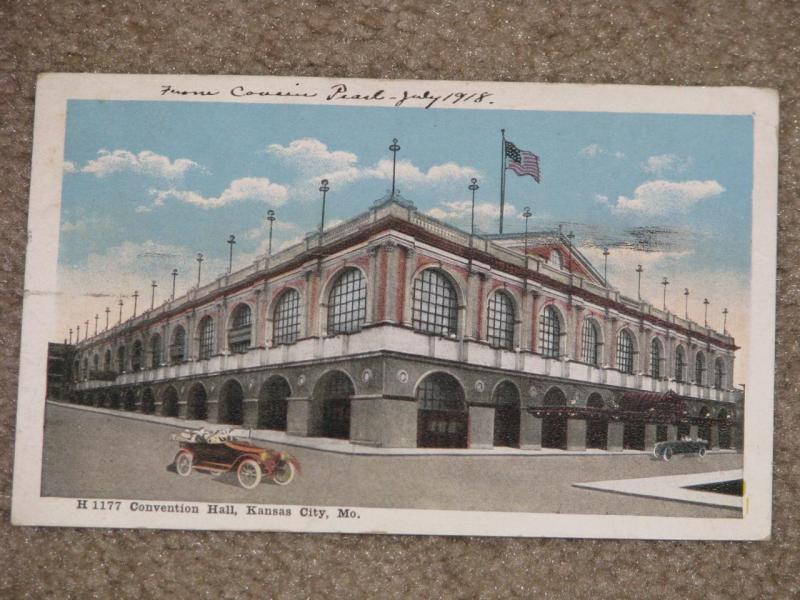 Convention Hall, Kansas City, MO., Early 1900`s, used