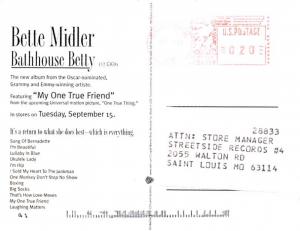 Bette Midler Bathhouse Betty - 