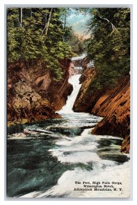 Pool in High Falls Gorge Adirondack Mountains New York NY UNP DB Postcard U2