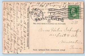 Moline Illinois IL Postcard Willard School Building Exterior Scene 1911 Antique