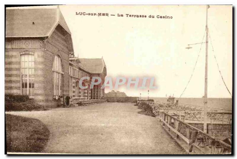 Old Postcard Luc Sur Mer Terrace Casino