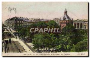 Toulouse - Rue Alsace Lorraine and the Square of the Capitol - Old Postcard