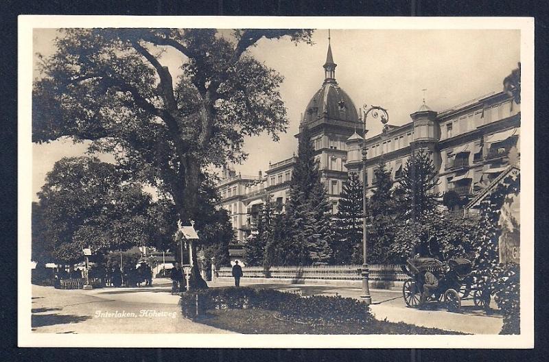 HÃ¶heweg Interlaken Switzerland RPPC unused c1920's