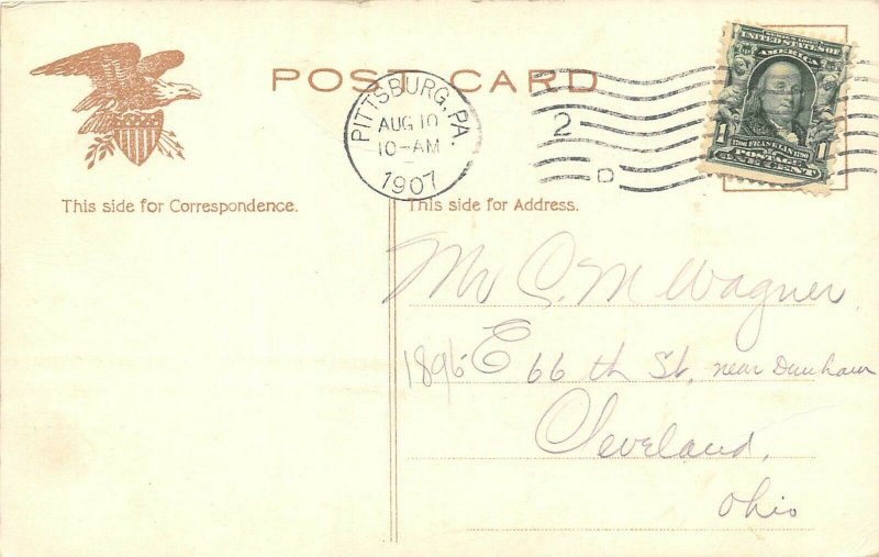 Pittsburg Pennsylvania 1907 Postcard New Carnegie Library