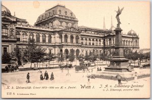 Wien K.K. Universitat Liebenberg - Denkmal Monument Building Austria Postcard