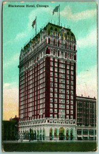 Blackstone Hotel Chicago Illinois IL 1919 DB Postcard I5