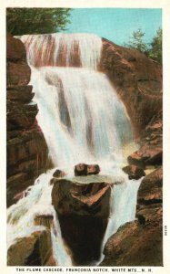 Vintage Postcard Flume Cascade Franconia Notch White Mountains New Hampshire NH