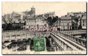 Old Postcard Le Mans bridge X