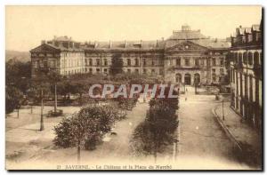 Old Postcard Saverne Le Chateau and Place du Marche