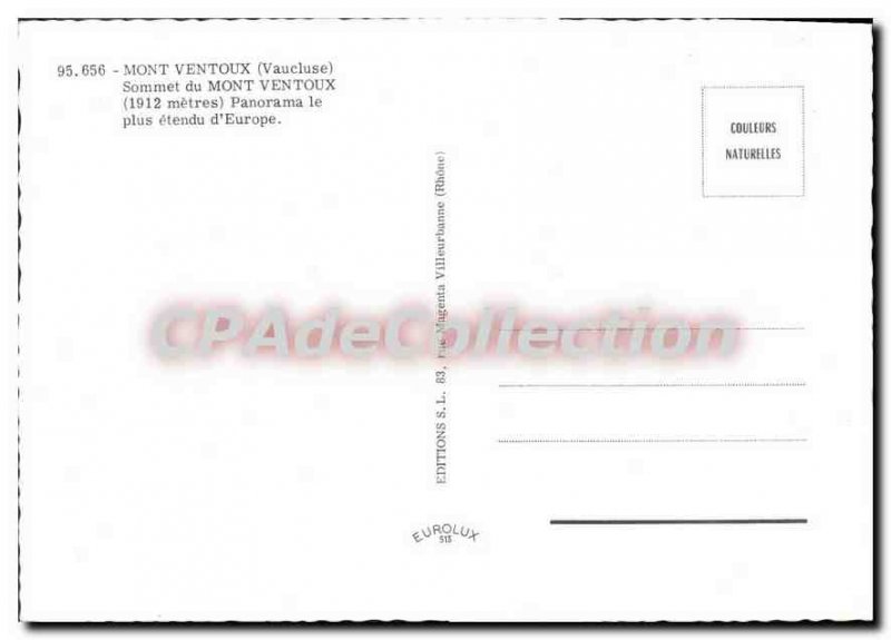 Modern Postcard Mont Ventoux Summit
