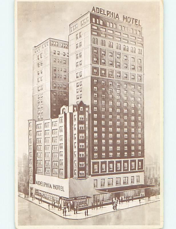 Unused 1940's ADELPHIA HOTEL Philadelphia Pennsylvania PA Q6668