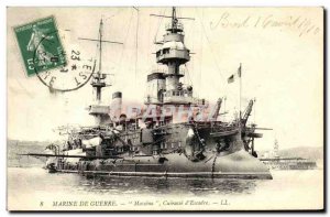 Postcard Old Boat Massena Breastplate of squadron