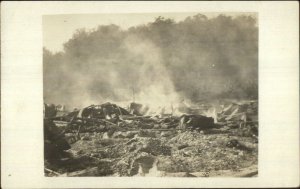 Weston VT Fire Written on Back 1913 Real Photo Postcard #1