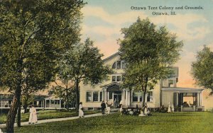 Ottawa IL, Illinois - Tent Colony and Grounds - DB