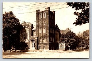 RPPC First Methodist Church WAUKEGAN Illinois EKC 1940-1950 VTG Postcard 1198
