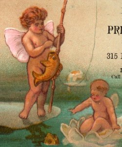 1880s B. Peck & Co. Printers Book Mfg. Fantasy Fairies #3 Fab! P164