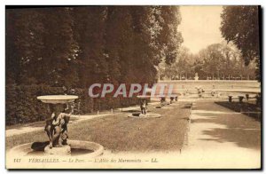 Old Postcard The Versailles Park Allee Marmousets