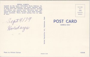 Edson Alberta Aerial View c1979 Vintage Postcard H2