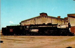 Vintage Railroad Train Locomotive Postcard - Burlington Railroad