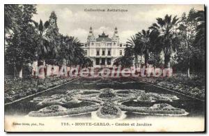 Old Postcard Monte Carlo Casino & Gardens