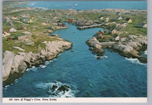 Peggy's Cove, Nova Scotia, Chrome Aerial View Postcard