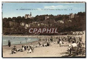 Old Postcard Perros Guirec A Corner Trestaou the Villas Pins