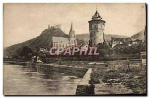 Postcard Old Ruin Schonburg Oberwesel put