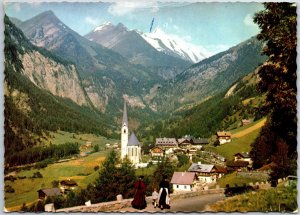 VINTAGE CONTINENTAL SIZED POSTCARD VIEW OF Heiligenblut am Großglockner AUSTRIA