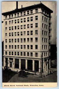 Waterloo Iowa IA Postcard Commercial Street Building Exterior Scene 1911 Antique