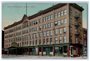 1909 Hotel Normandie East Congress St City Hotels Detroit Michigan Postcard