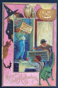 1910 Brooklyn NY USA Picture Postcard Cover A Jolly Halloween Miss Perkins Dres