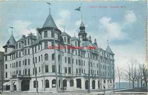 WI, Racine, Wisconsin, Racine Hotel, Exterior, 1910 PM, Kradwell Drug Co Pub